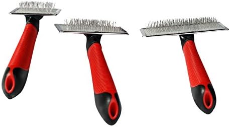 Karlie Professional Soft Slicker Brush, 16.5 x 6.5 cm, Medium, Red/Black - Image 3