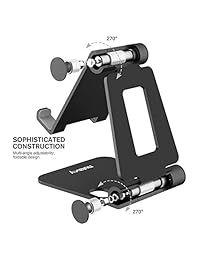 Nulaxy Soporte Plegable para Tablet Compatible con Nintendo Switch Escritorio Soporte para iPad Air Pro iPhone XS XR XS Max X 8 7 6 Plus, Samsung Galaxy Tab, teléfonos Android, Tabletas E-Readers, Negro
