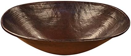 Copper Vessel Sink Bathroom 18" x 14" Oval Handmade Hammered Finish