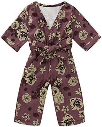 Nuobesty 赤ちゃん幼児ロンパースパジャマ花柄新生児寝間着綿着物女の子男の子服半袖寝台ガウン100センチ 格安