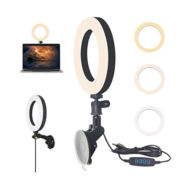 YMCRLUX-Webcam-Lighting-for-Zoom-Calls-Virtual-Meeting-Video-Conferencing-USB-LED-Ring-Light-for-Laptop-Computer-Monitor-Desk-Wall-and-Mirror-with-Suction-Cup YMCRLUX Webcam Lighting for Zoom Calls, Remote Conference, Virtual Meeting, Video Conferencing, USB LED Ring Light for…