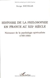 Histoire de la philosophie en France au XIXe siècle