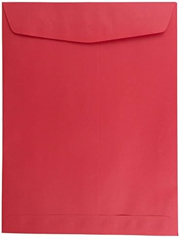 JAM Paper9 x 12 Open End Catalog Colored Recycled Envelopes - Red Recycled - 100/Pack