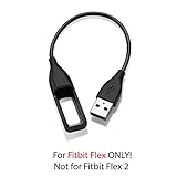 Insten Replacement USB Charging Cable Charger Cord for Fitbit Flex Fitness Tracker Wireless Activity Wristband, Black 4.5' (NOT Compatible with Flex 2 Flex2)
