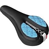 Miniues Gel Bike Seat Cover, Soft Silicone Cushion Comfortable Bicycle Saddle Replacement for Exercise, Mountain Road Gym Bike Seat, Toddler Bike Seat, Gel Padded Cycling