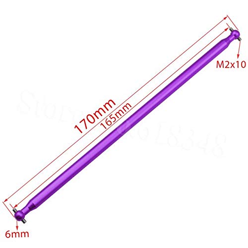 BeesClover 04003 Aluminum Centre Drive Shaft Dogbone 170mm for HSP 1:10 Upgrade Parts Truck Brontosaurus 94111 94107 94170 Blue/Purple Lavender