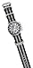 ArtStyle Watch Band with Colorful Nylon Material Strap and Heavy Duty Brushed Buckle (Black/Grey, 22mm)