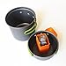 EIALA Camping Stove + Camping Pot Backpacking Cookware Set Picnic Cookware Cooking Tool Set Pot Pan + Piezo Ignition Propane Canister Stove