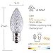 25 Pack C7 Led Replacement Christmas Light Bulb, C7 Shatterproof Led Bulbs for Christmas String Lights, E12 Candelabra Base, Commercial Grade Dimmable Holiday Bulbs, Warm White