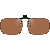 IOHLNG Polarized Clip On Flip Up Sunglasses Over Prescription Glasses for Women and Men