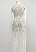 U-Story Sexy Deep V-Neck Long Sleeve Lace Beach See-through Maternity Maxi Dress (Large, White)