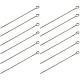UPI New Long Stainless Steel, Barbecue, BBQ, Shish Kebab Kabob Skewers, Ring-Tip Handle, 1 Dozen, 12" L