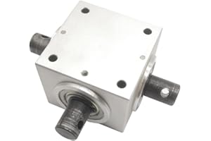 PGFUN 1:1 Right Angle Tapered Bevel Gearbox 1.5 Module 20 Teeth 90° Angle Drive Steering Gear Device Simple Mechanical DIY Module with 15mm Shaft