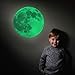 Moon Wall Decal, H2MTOOL 30cm Glow Moon Stickers for Kids Rooms Nursery Decor (Green, 30 cm / 11.8”)