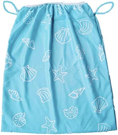 Diaper Pail Liner Elastic Storage Bag Large Capacity Home Reusable Waterproof Washable Leak Proof for Cloth Diapers, Laundry, Kitchen Garbage Cans(Blue)