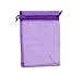 Wudygirl 100pcs Sheer Organza Bag 4X6 with Drawstring Jewelry Pouches Bags for Party Wedding Favor Candy Seashell Gift Bags (Purple 4x6)