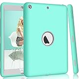 Hocase New iPad 9.7" 2017 Case, High-Impact Shock Absorbent Dual Layer Silicone+Hard PC Bumper Protective Case for iPad 5th Generation 2017 A1822/A1823 - Teal / Grey