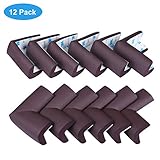 Babepai Baby Proofing Corner Guards & Edge Protectors Safe Edge & Corner Cushion Kids Safety Furniture Bumper Table Protectors with 3M Pre-Taped Corners to Keep Child Safe 12 Pack, Brown