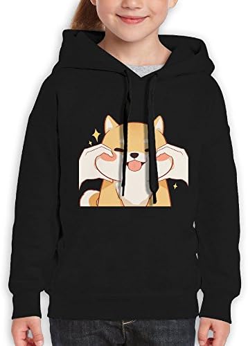 JJLS Cute Dog Shiba Inu Unisex Kid 3d Printed Pullover Hooded Sweatshirts Hoodies