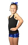 Stretch is Comfort Girl's Dance Cheer Gymnastics Metallic Booty Shorts