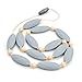 Lofca Silicone Teetning Necklace for Mom to Wear-Great Baby Teething Toys-100% BPA Free Chew Beads-Nursing Necklace for Soothing Pain Relief-'Rita'（Light Grey）
