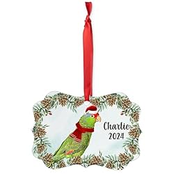 Red Headed Amazon Parrot Christmas Ornament 2024
