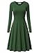 Swing Dress,KIRA Women's Long Sleeve Casual Swing Dress 17033-8 Large