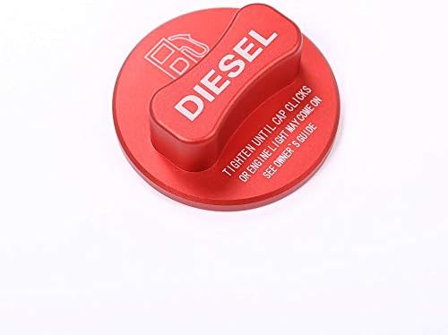 Alloy Gasoline Diesel Fuel Tank Cap Cover Trim for Mercedes Benz A/B/C/E/S/CLA/GLK/GLC Class W204 W205 W212 W213 W176 W222 X253(Diesel red)