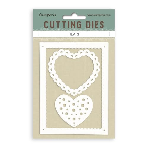 Stamperia - Cutting Dies for Scrapbooking, Albums, Cards, Bullet Journals, and More, Create Decorations with Natural Elements, Perfect for Crafts and Gifting (A6) (Venice, City of Art - Heart)
