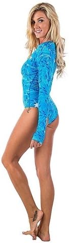 SlipIns SurfSkins Mini Long Sleeve Spring Suit - Blue Fish (Medium)
