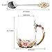 Tea Cups Coffee Mug Cups Clear Glass With Spoon Set Handmade Daisy Best Valentine's Day Gift For Newlyweds, Christmas, New Year, Anniversaries, Parents, Weddings, Engagements, Couples Gifts,13OZ