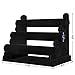 SONGMICS 3-Tier Velvet Bracelet Holder Watch Necklace Jewelry Bangle Display Stand, Gift Choice, Black UJDS008