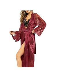 Dayaleeya - Albornoz sexy para mujer con encaje