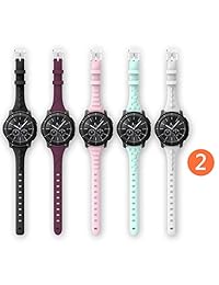 Gear S3 correas, correas de silicona para reloj de mujer, extremadamente estrecha, correa de goma de repuesto de liberación rápida, cierre de metal Samsung Gear s3 Frontier s3 Classic Smart Watch