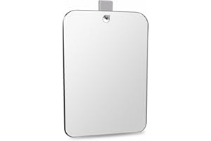 SAFEE MRROR Shower Mirror No Fog Shaving Mirror 6"x8", Anti-Fog Indestructible Luxury Plexiglass Makeup Small Travel Camping Mirror, Shatter-Proof Men's Wall Hanging no Fog Handheld Locker Mirror