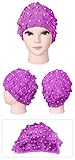 TESOON Handmade Three-dimensional Petals Women's Fashion Ear Cover Swimming Cap