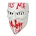 Gmasking 2021 PVC Halloween Election Horror New Year Kiss Me Cosplay Mask Costume Props (White)