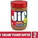 Jif Creamy Peanut Butter, 16 oz. - 7g (7% DV) of Protein per Serving, Smooth, Creamy Texture - No Stir Peanut Butter