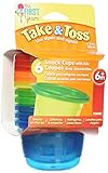 The First Years Take & Toss Snack Cups - 4.5 Ounce, 6 Pack