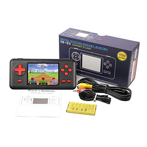 JAFATOY Handheld Games Console Built-in 150 Classic Games 8 Bit Games with AV Cable Can Play on TV Great for Adults Kids (Support TF Card Extensions) - Thumbnail 4