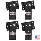 Elevators 4x4 Brackets for Deer Blinds, Playhouses, Swing Sets, Tree Houses. Made in The USA with Premium Construction Grade Steel. (1 Set of 4)