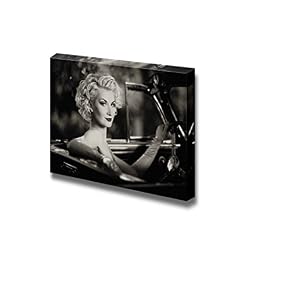 Retro Woman in Convertible Wall Decor