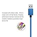 Mribo 3pcs 6FT 8Pin Lightning Cable Nylon Braided Extra Long USB Cord Charging Cable for iphone 6s, 6s plus, 6plus, 6,5s 5c 5,iPad Mini, Air,iPad5,iPod on iOS9.(Blue).