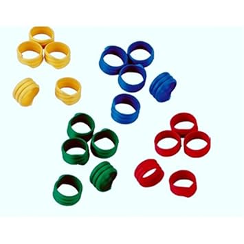 Hühnerfußringe Hühnerringe Spiralringe 16 mm 100er Pack Farbe gelb