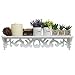 MyGift 24 Inch Elegant White Decorative Wall Mounted Floating Storage Display/Book Shelf/Utility Rack