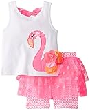 Mud Pie Little Girls' Flamingo Skirt Set