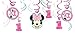 Minnie Mouse First Birthday Fun To Be One 1st Birthday Party Supplies Decoration Pack Includes: Swirl Decorations, Baby Bib, Birthday Candles, Balloons, High Chair Decoration Kit, and Birthday Pin