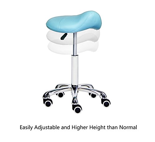 Grace & Grace Professional Saddle Stool Series Hydraulic Swivel Comfortable Ergonomic with Heavy Duty Metal Base for Clinic Dentist Spa Massage Salons Studio (Green)