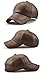 JAMONT PU Leather Baseball Cap Casquette Flat Hat European and American Retro Style for Men (Light Coffee_1)