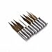 SHINA 10x Titanium Coated Carbide PCB Engraving CNC Bit Router Tool 20 Degree 0.3mm Tip
